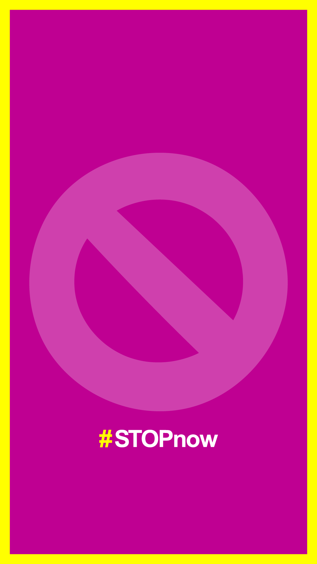 STOP now! logo in English without text.