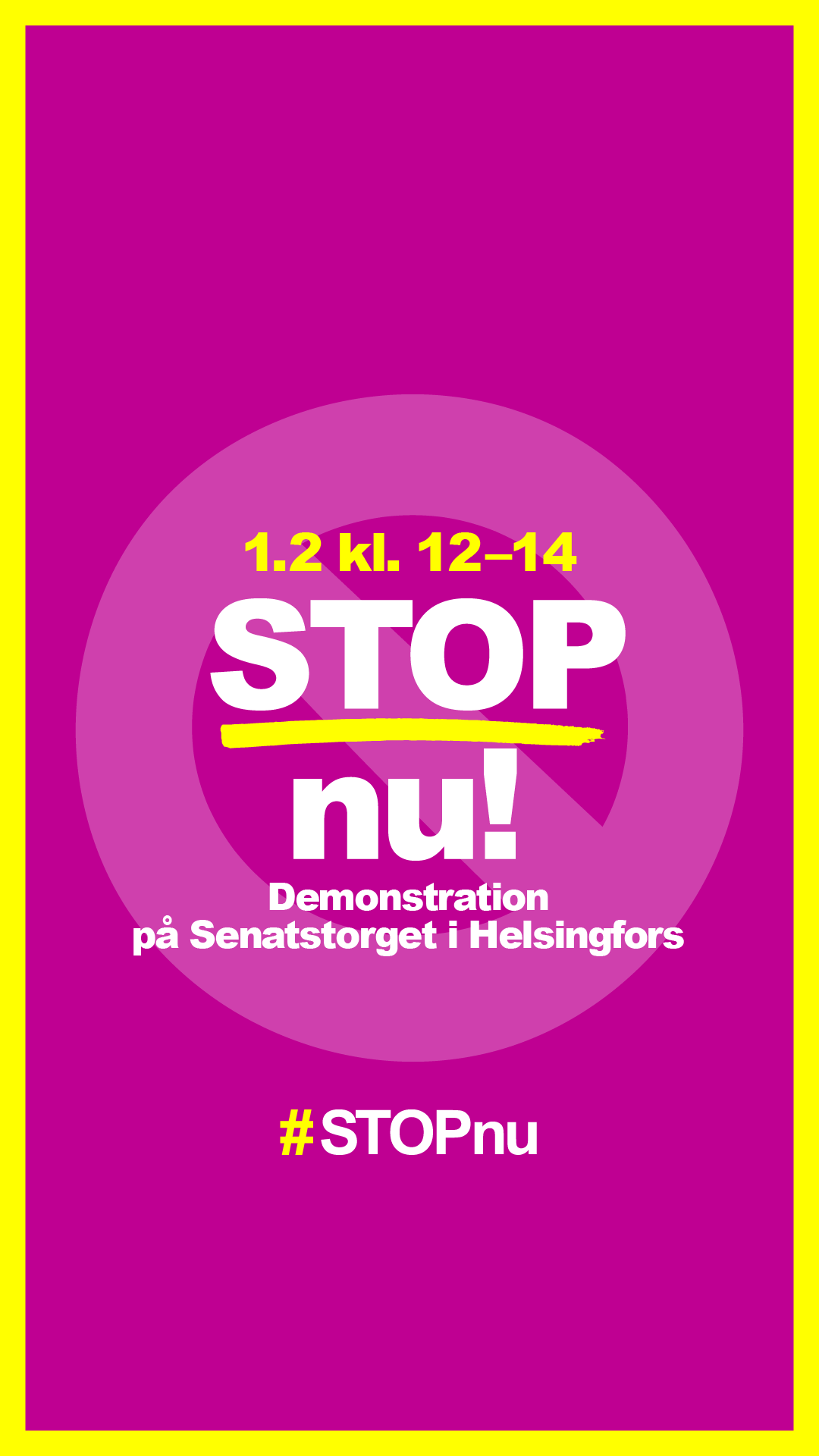 STOP nu! -logotyp på svenska.