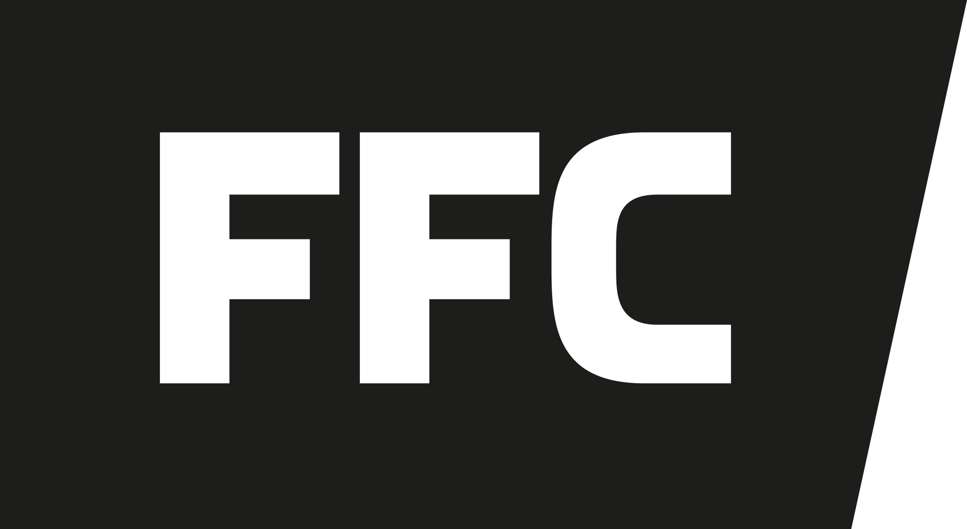 FFC:s logotyp med svart bakgrund