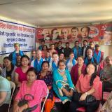 Nepalilaisia ay-aktiiveja ja SASK:n aktiiveja yhteiskuvassa