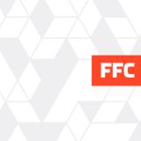 FFC:s röda logotyp över ett grått bakgrundsmönster.