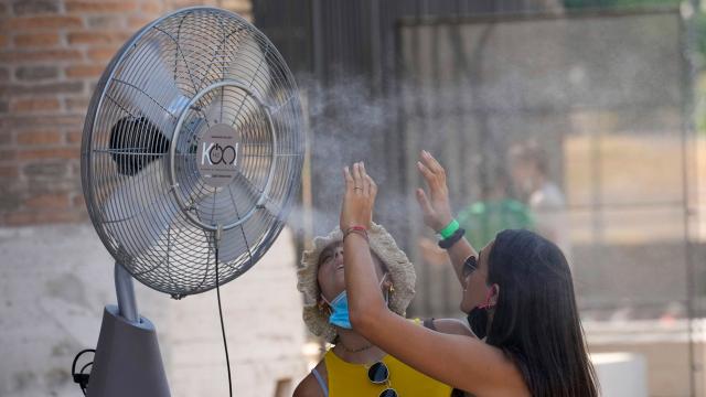 Italiassa on mitattu ennätyshelteitä elokuussa. Kuva Lehtikuva/AP