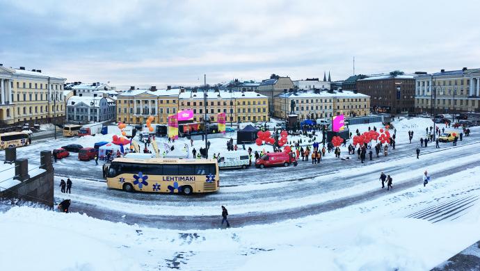 Senaatintori ennen #äänityöttömälle-tapahtumaa. Kuvaaja: Sergei Julle / SAK