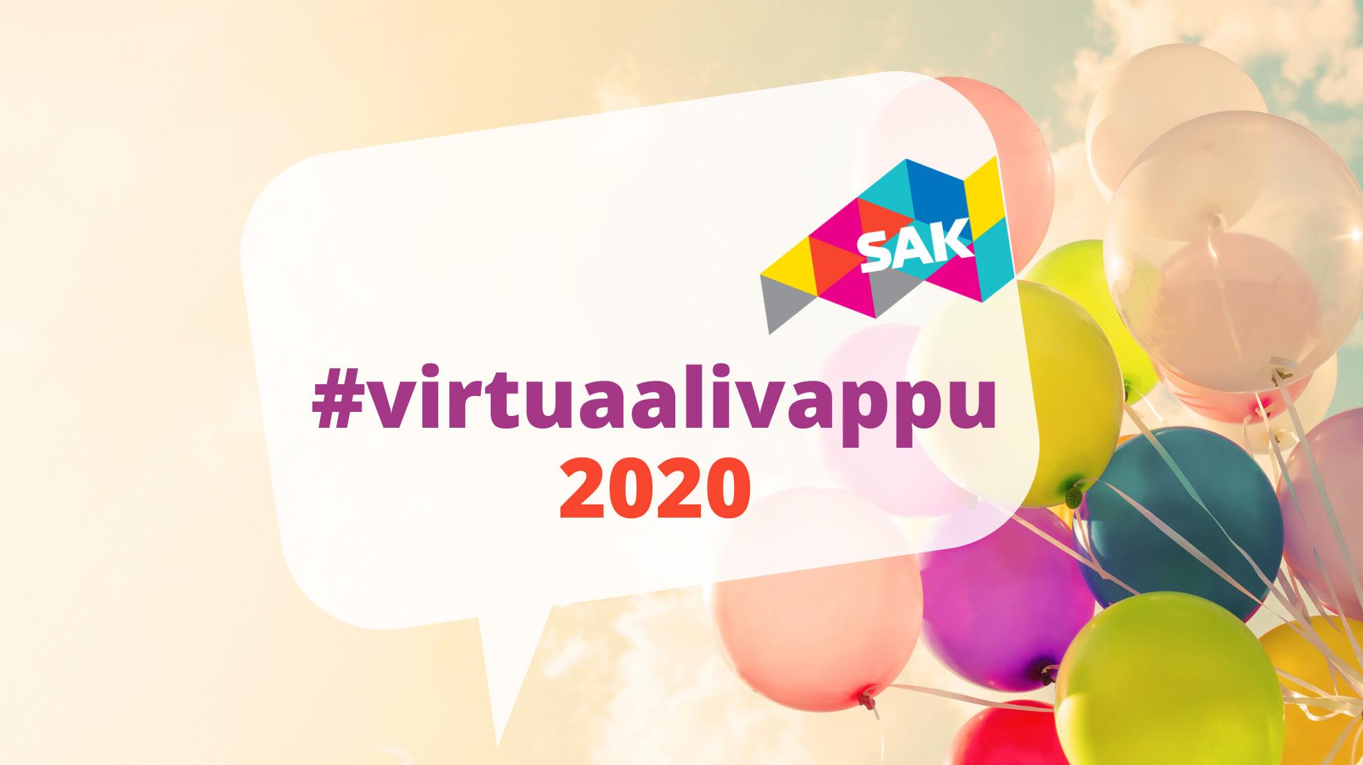 SAK:n #virtuaalivappu perjantaina 1. toukokuuta kello 13.30.