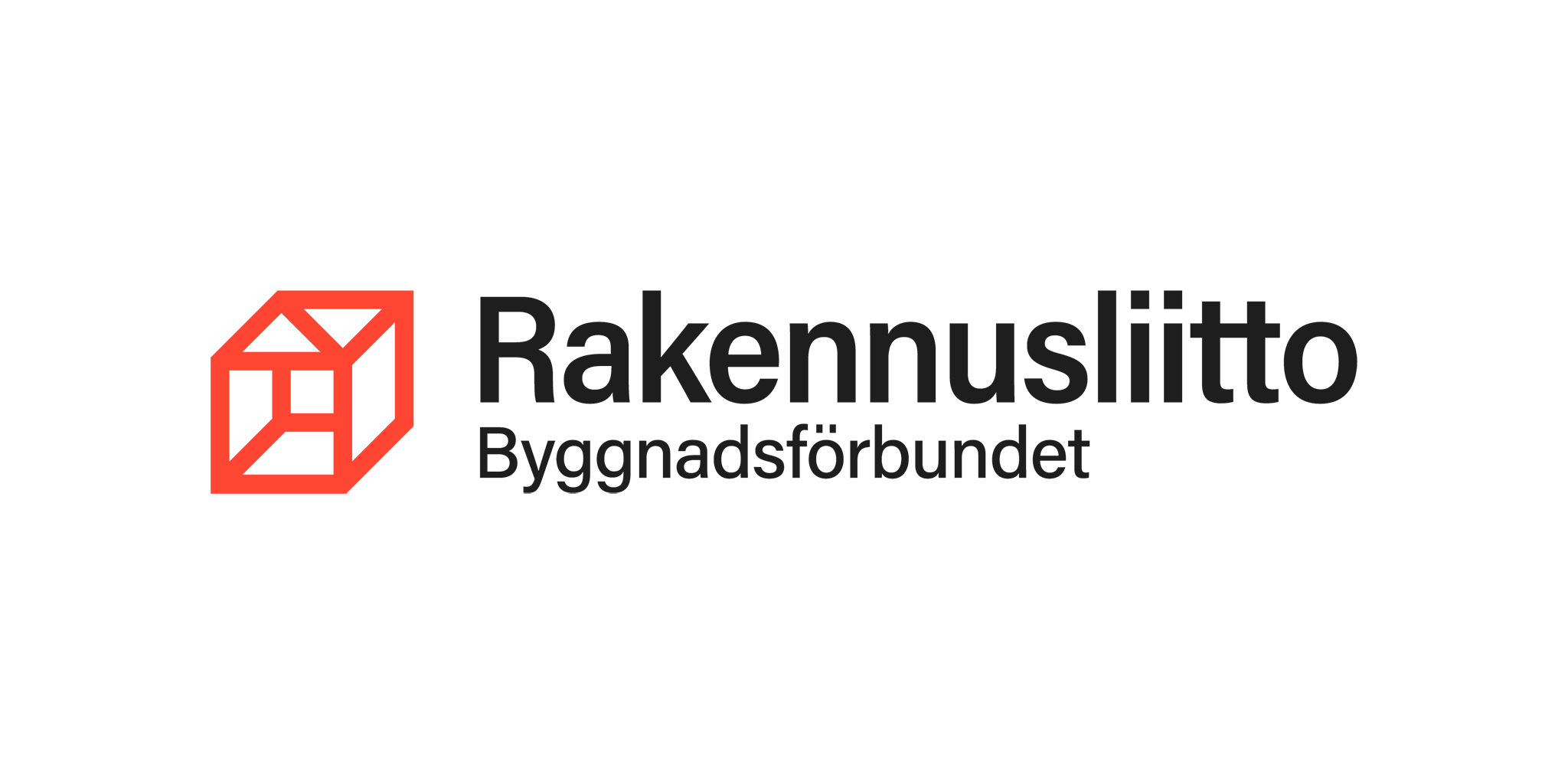 Byggnadsförbundets logotyp på finska och svenska.